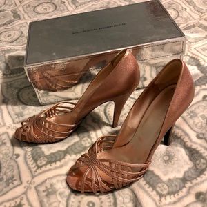 RARE vintage rose gold heels size 9